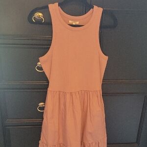 Maurices Women's Sleeveless Tiered Mauve Dress With Pockets MEDIUM